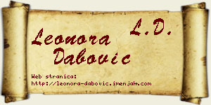 Leonora Dabović vizit kartica